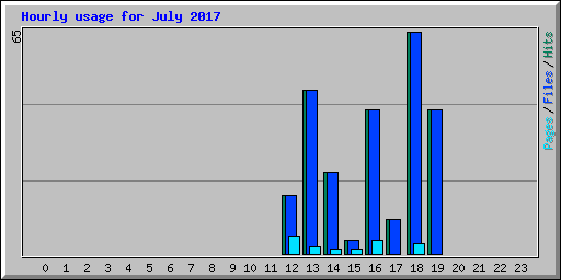 Hourly usage for July 2017